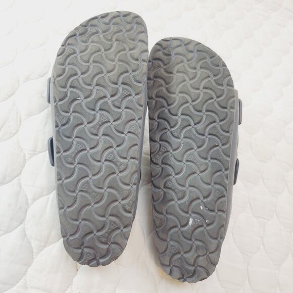 Birkenstock Arizona Sandals EU 41 Double Strap Rubber Gray Slip-On Unisex 8M 10W - Picture 6 of 9